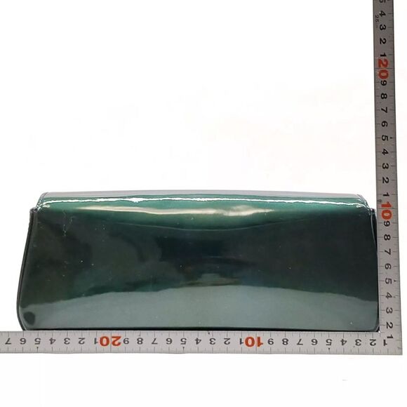Auth Louis Vuitton Petroleum Green Vernis Patent Monogram Pochette SoBe Clutch - Picture 2 of 9